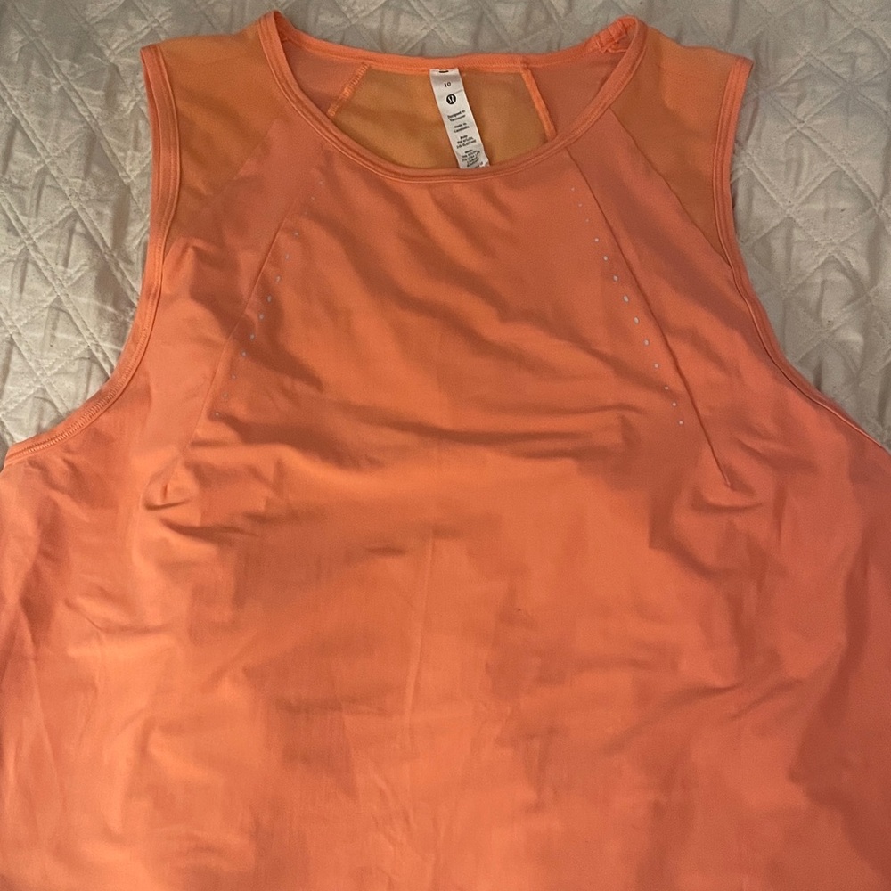 lululemon athletica Coral-Orange Sleeveless Active Tank